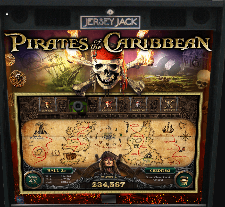 Pirates of the Caribbean (CE) Jersey Jack, 2018 Pinball Mods and LED