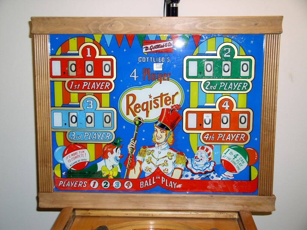 Register Gottlieb 1956 Pinball Mods And LED Lighting