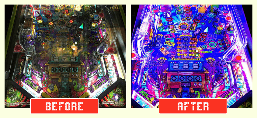 Before & After pinball mods