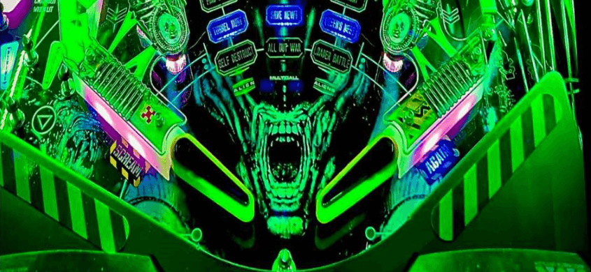 Alien pinball playfield