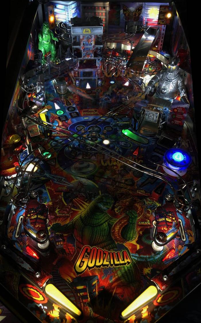 Playfield under factory lighting